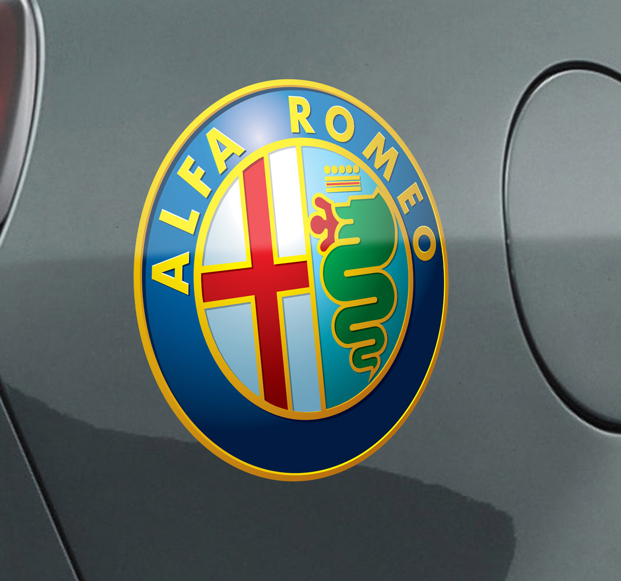 Autosticker embleem alfa romeo