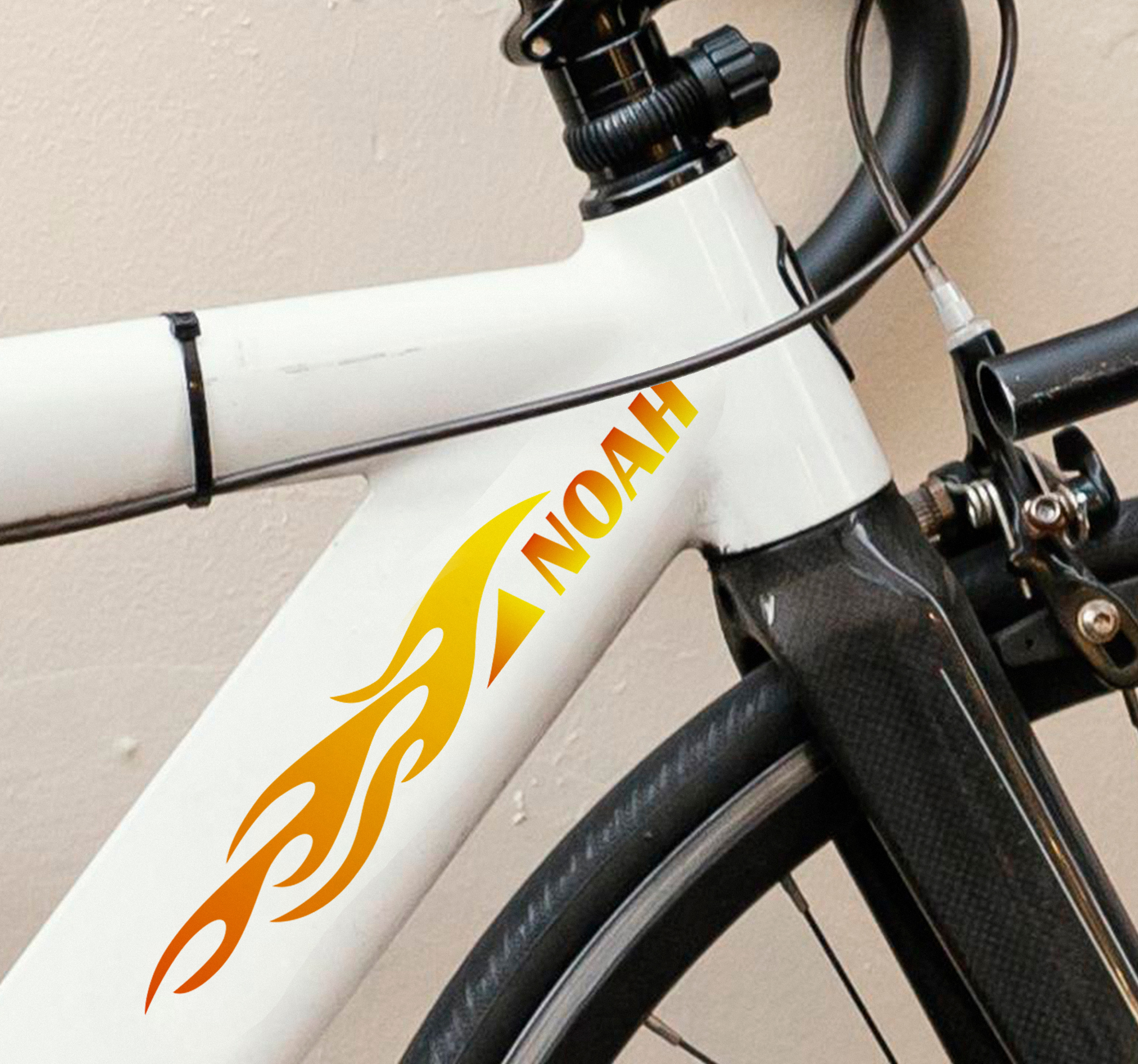 Fiets sticker gepersonaliseerd met naam