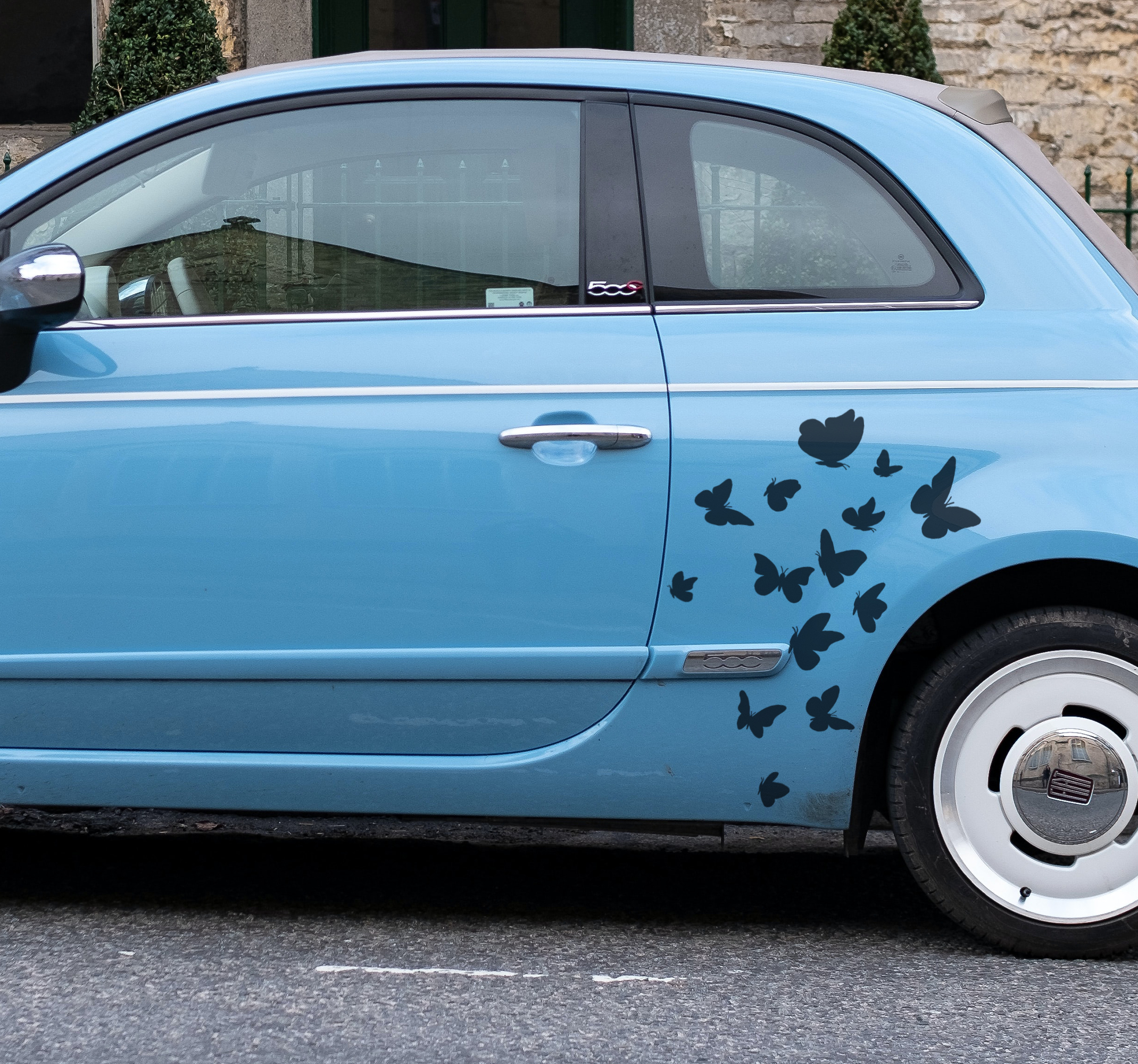 Auto sticker met vlinder sticker set