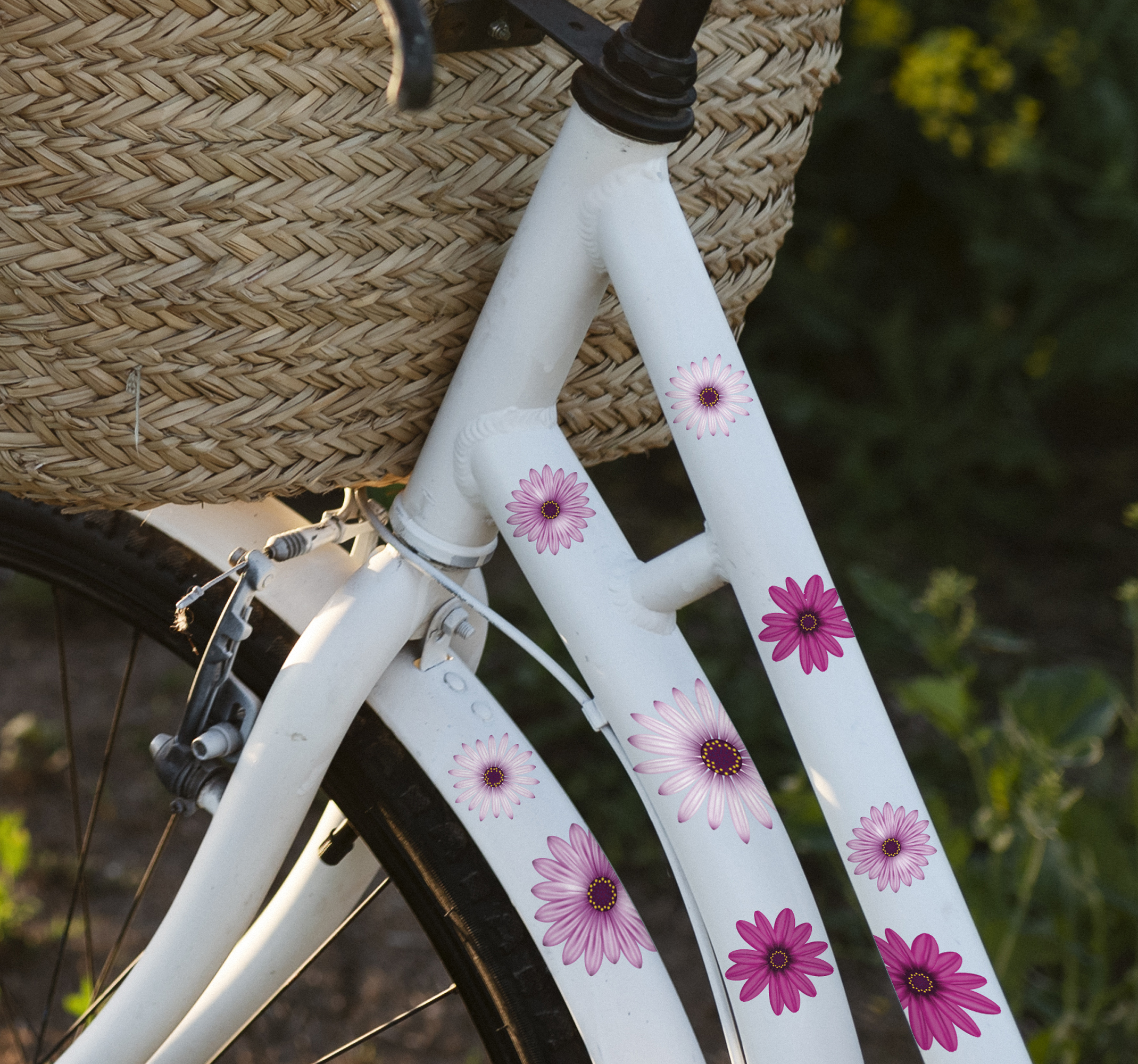 Fiets sticker Gerbera