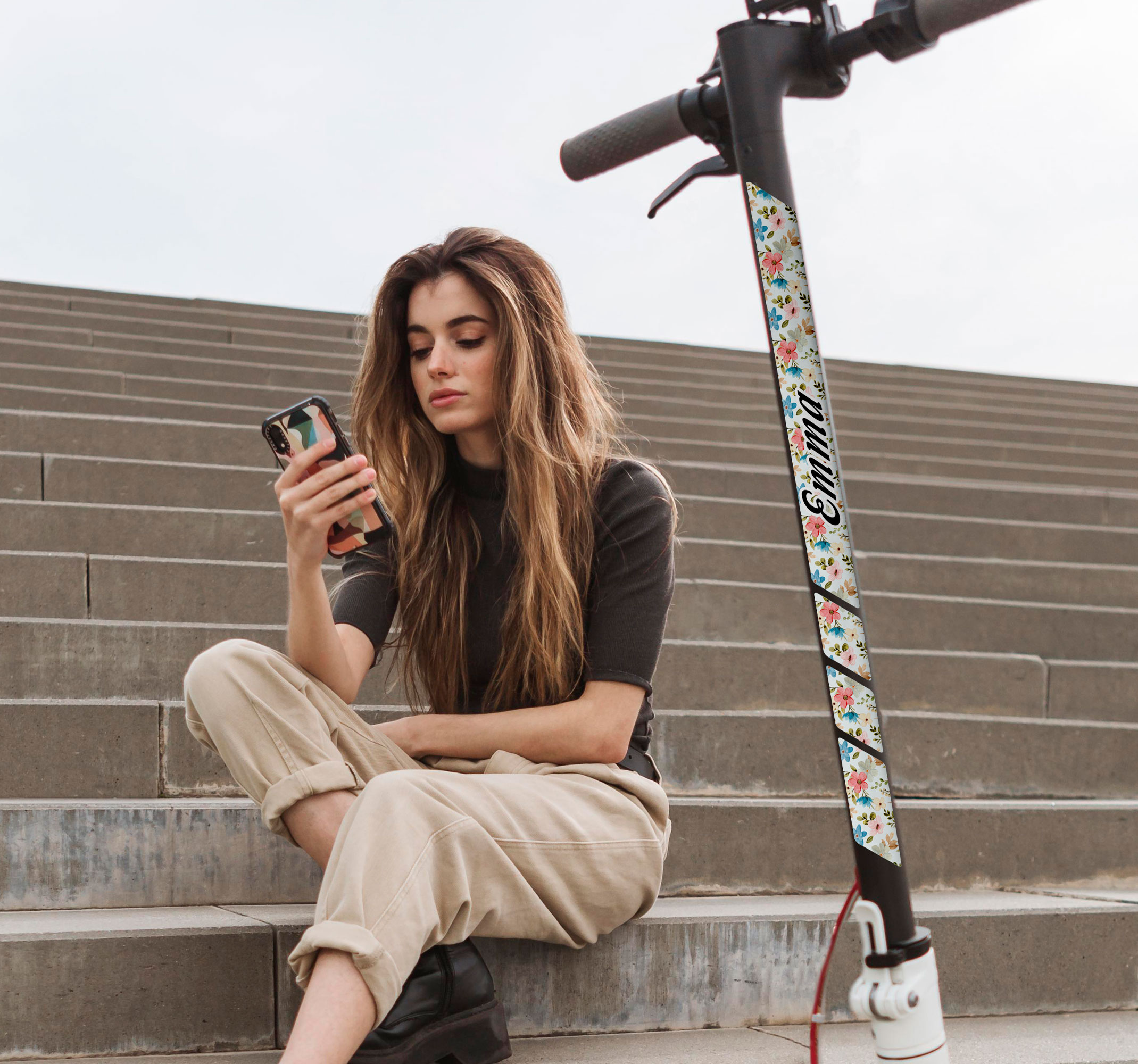 Bloemen met naam step sticker