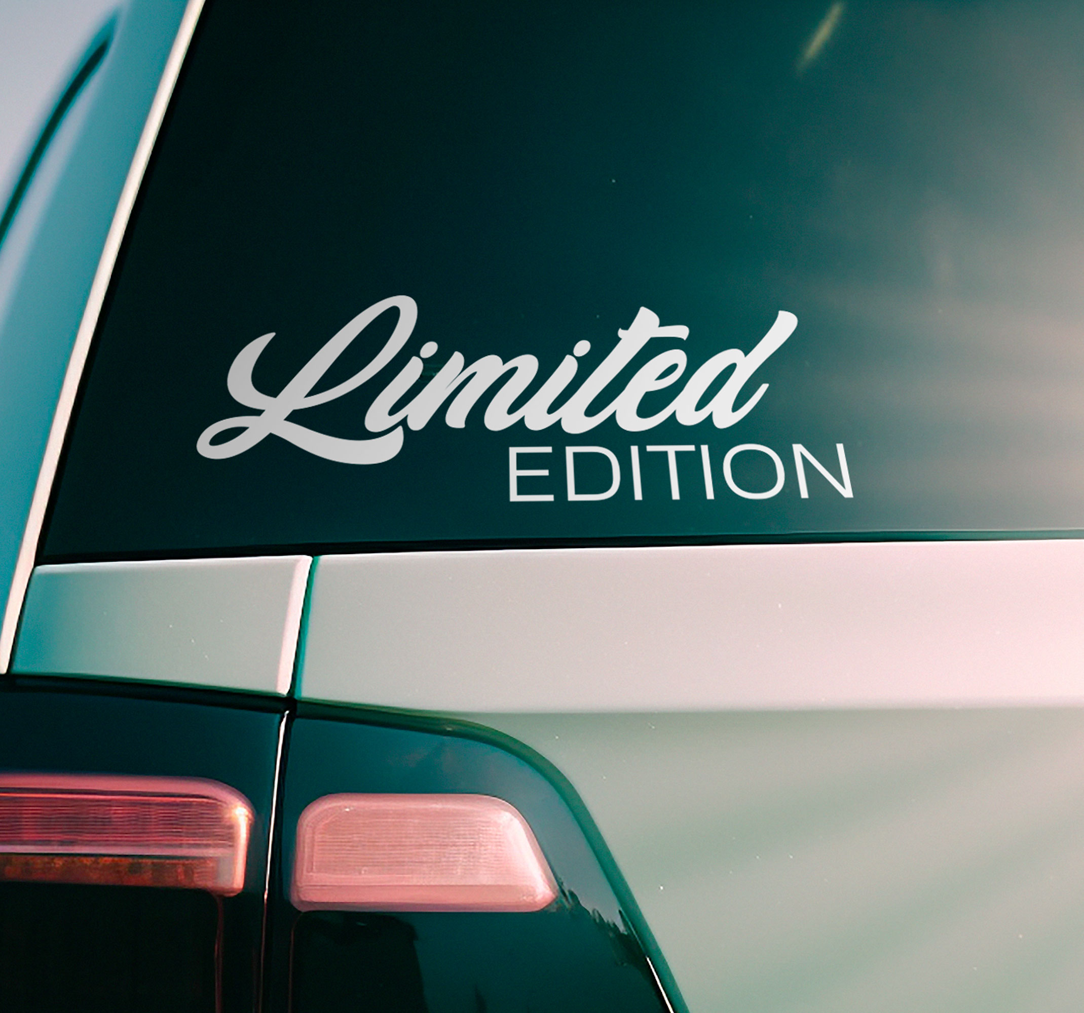 "Limited edition" tekst sticker