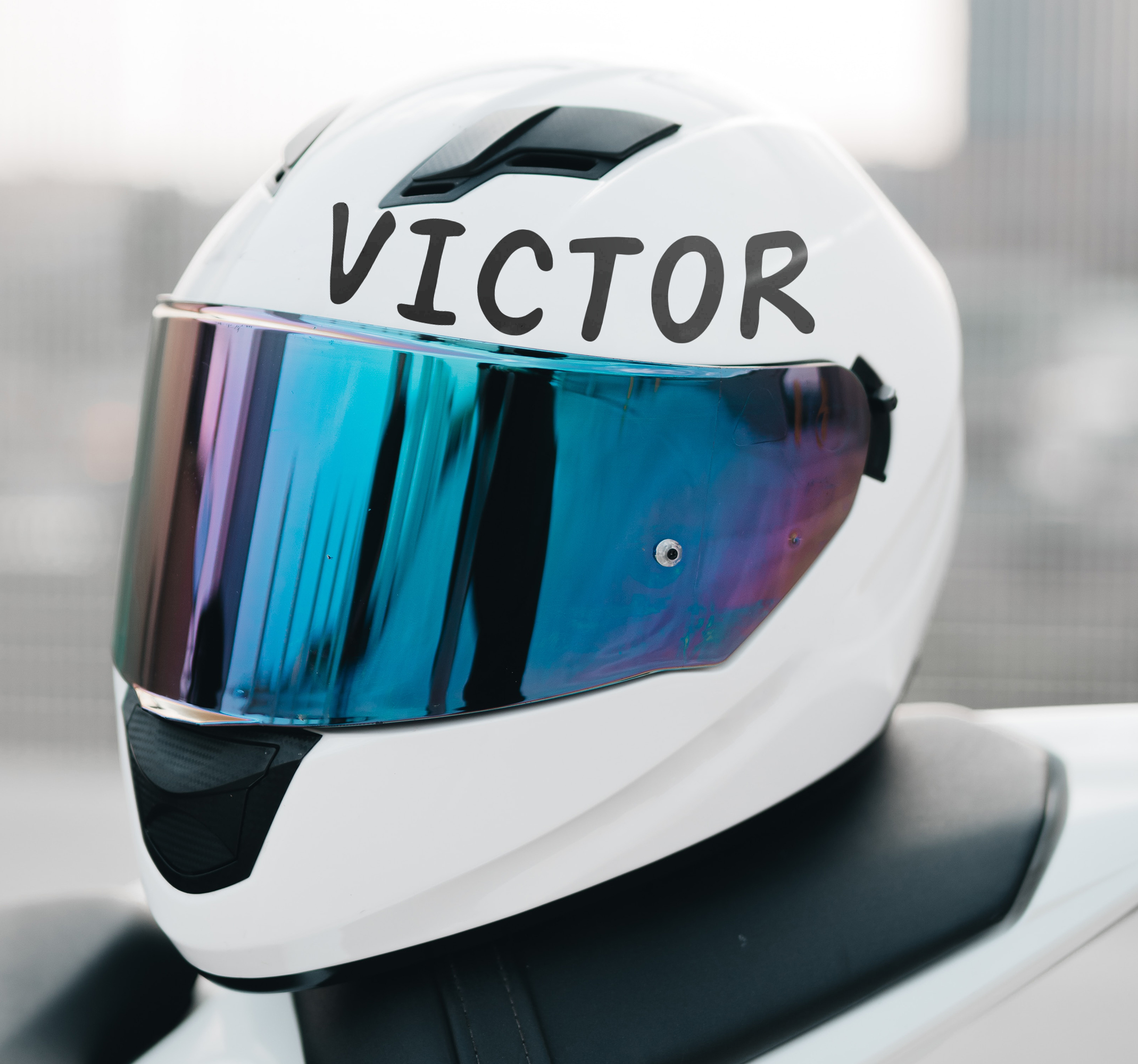 Helm stickers gepersonaliseerd met naam