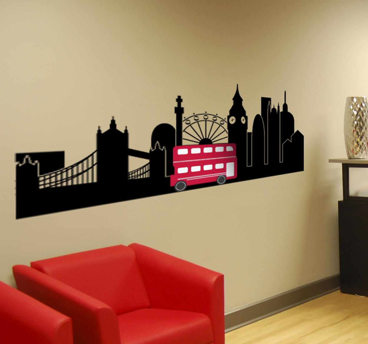 Sticker Londen Big Ben zwartwit