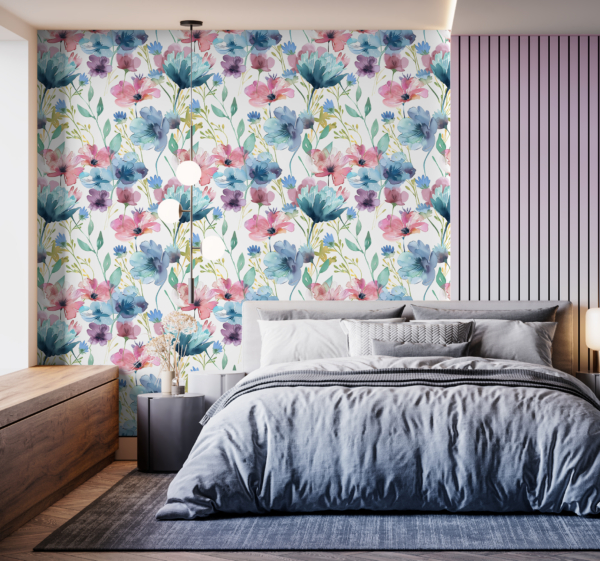 Wilde bloemen in de zomer bloemen muursticker