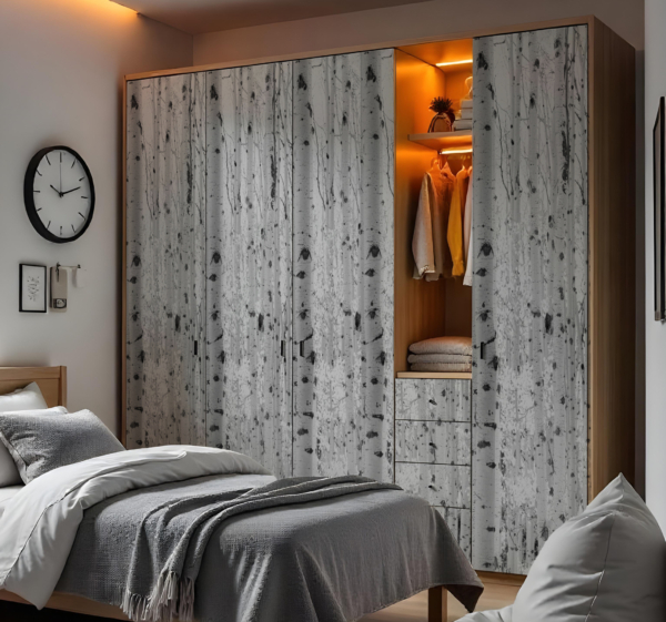 Zwart-witte bomen kast stickers