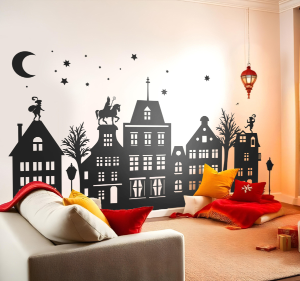 grachthuisjes sinterklaas sticker