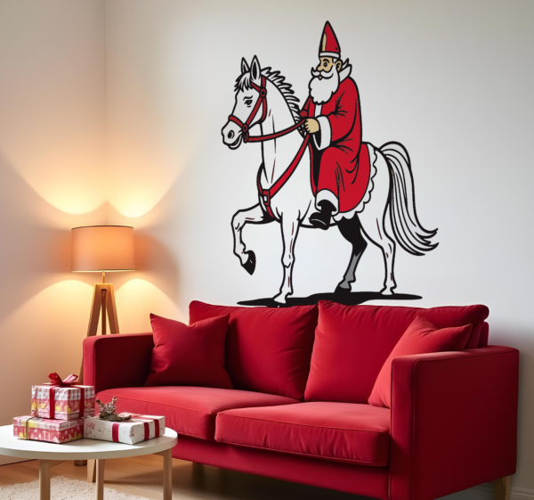 met paard sinterklaas sticker
