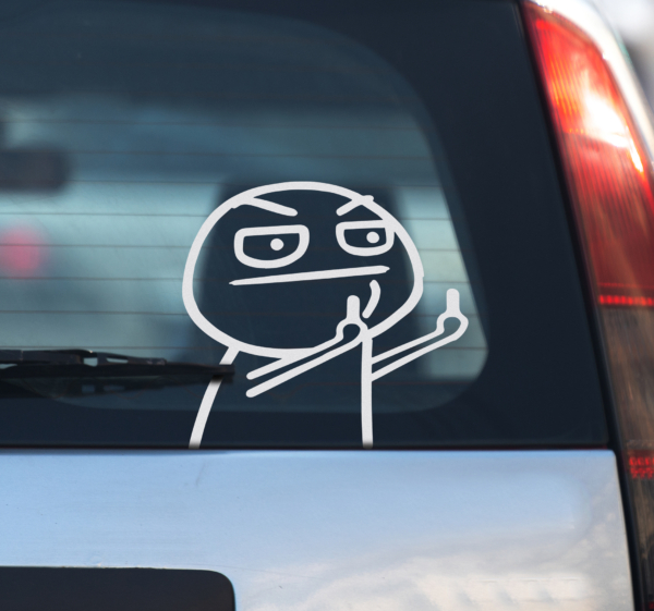 Leuk ontwerp om vingers te laten zien autosticker