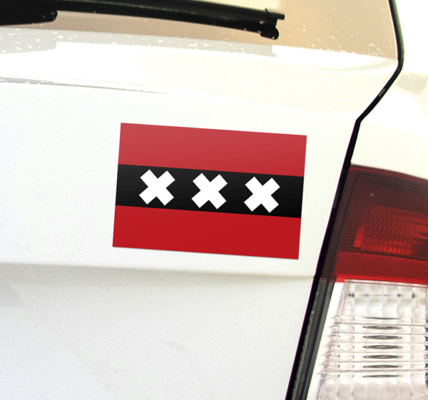 Amsterdam vlaggen sticker