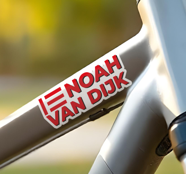 Eindhoven vlag met naam fiets sticker