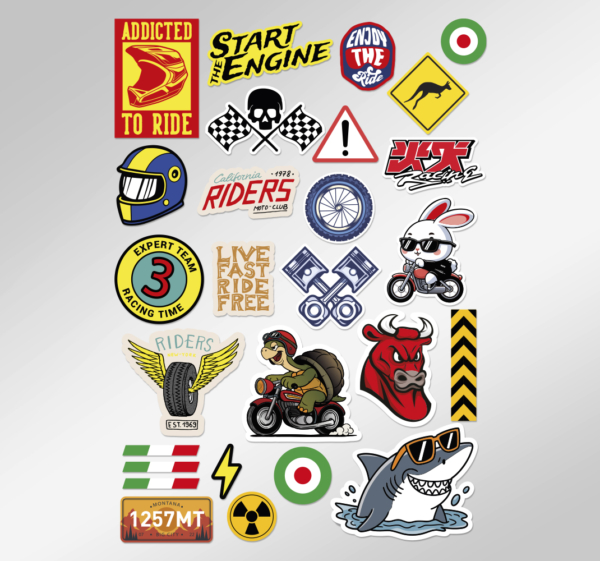 Bom ontwerppakket motor sticker