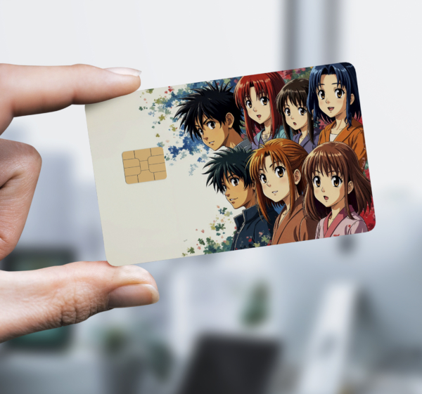 Japanse anime-personages pinpas sticker