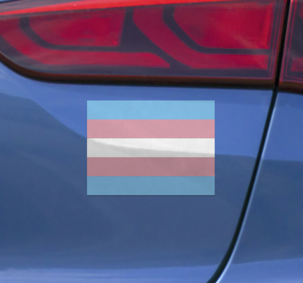 Trans vlag autosticker