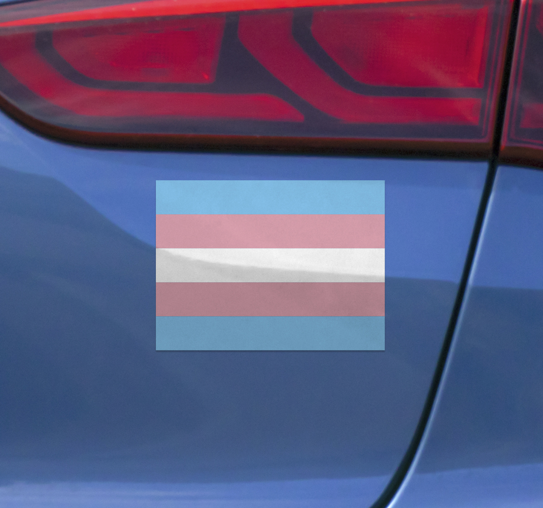 Trans vlag autosticker