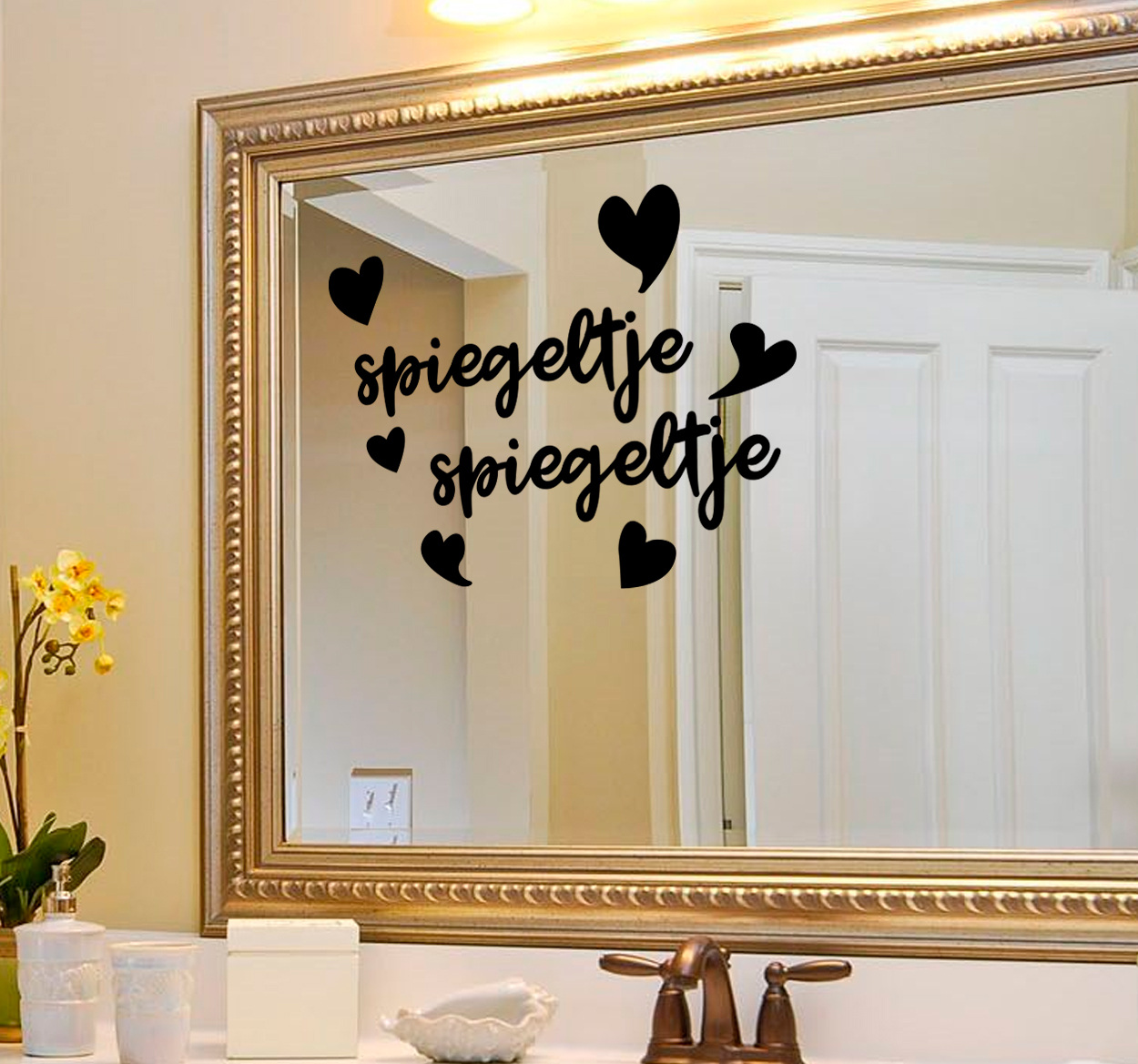 Badkamer spiegel sticker spiegeltje spiegeltje