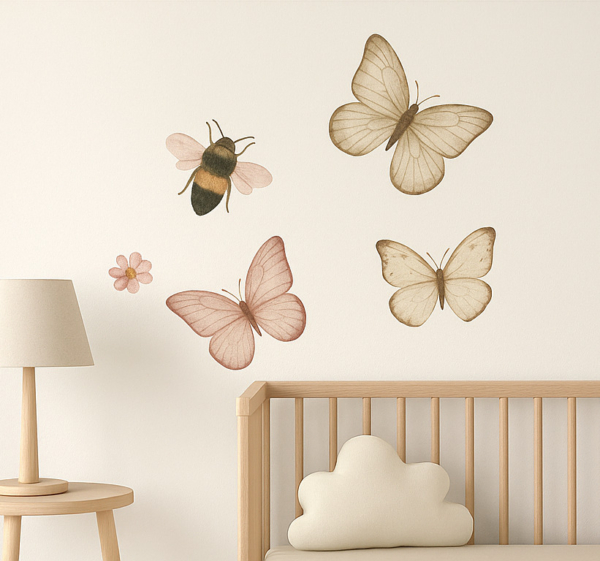 Boho insecten ontwerp muursticker kinderkamer
