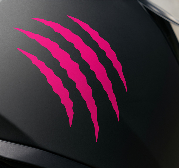 Roze klauw krassen motor sticker