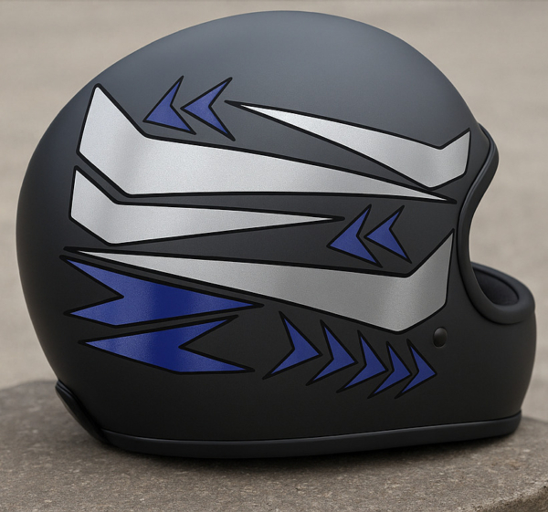 Helm sticker grafisch ontwerp motor