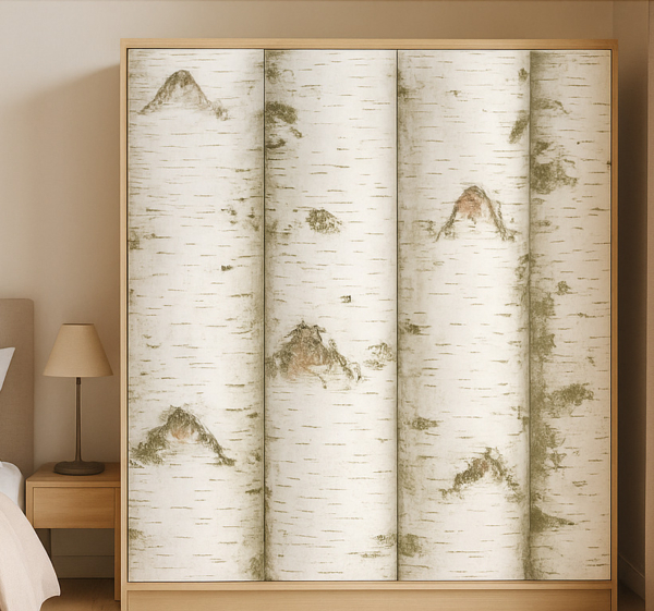 Witte boomontwerpen meubel sticker