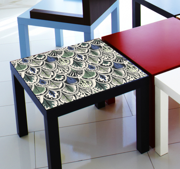 Meubelsticker vogel pauw veren