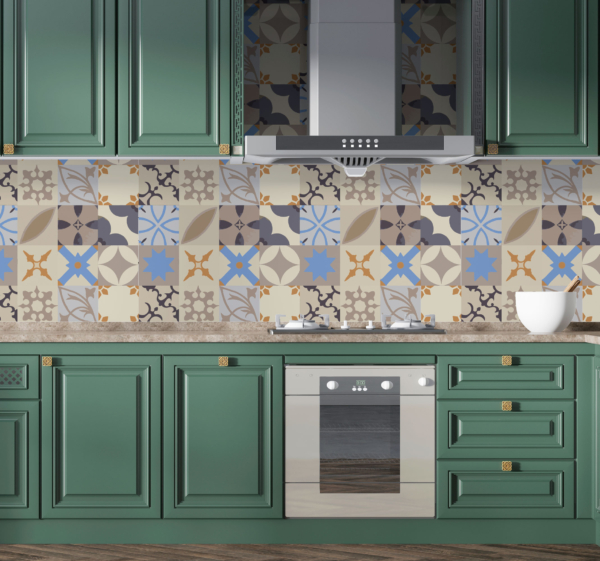 Tegelstickers keuken patroon