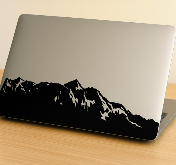 Laptop sticker bergtop
