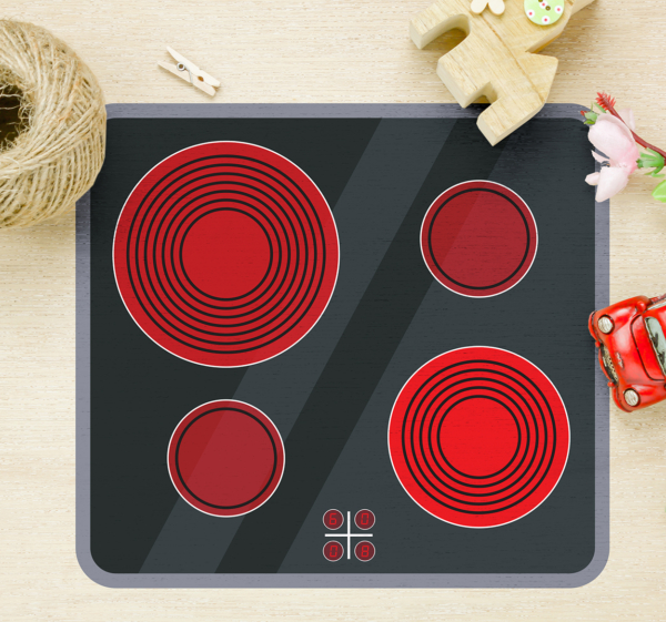 Muursticker kinderkamer elektrische kookplaat