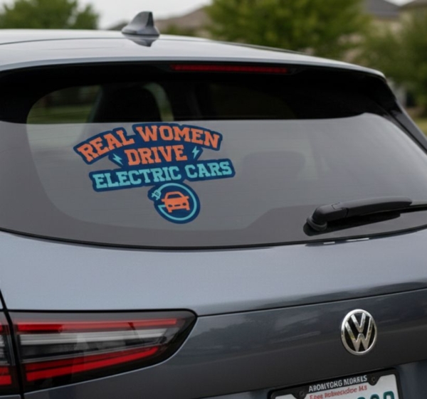 Autosticker echte vrouwen rijden