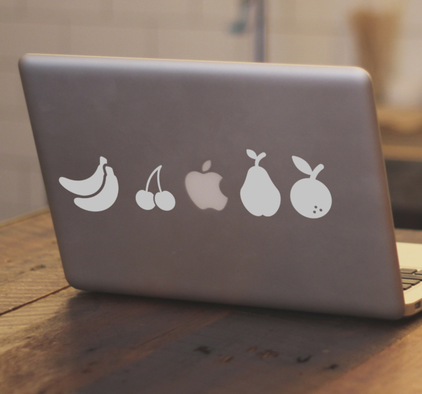 Laptop sticker variatie fruit