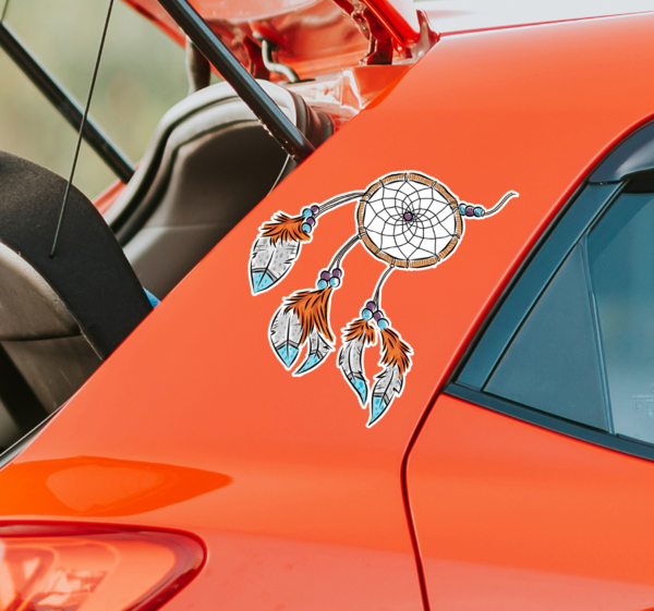 Dromenvanger voor auto voertuig sticker