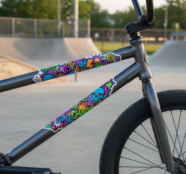 Fiets sticker teen stickerbombing