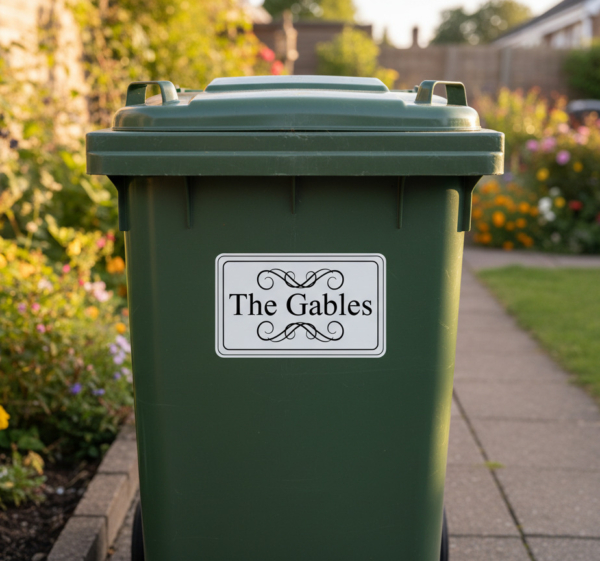 Container sticker elegante gepersonaliseerde familienaam