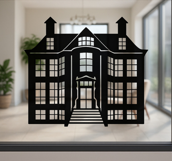 Raamsticker heritage house outline