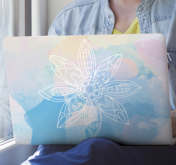 Kleurrijke mandala laptop skin