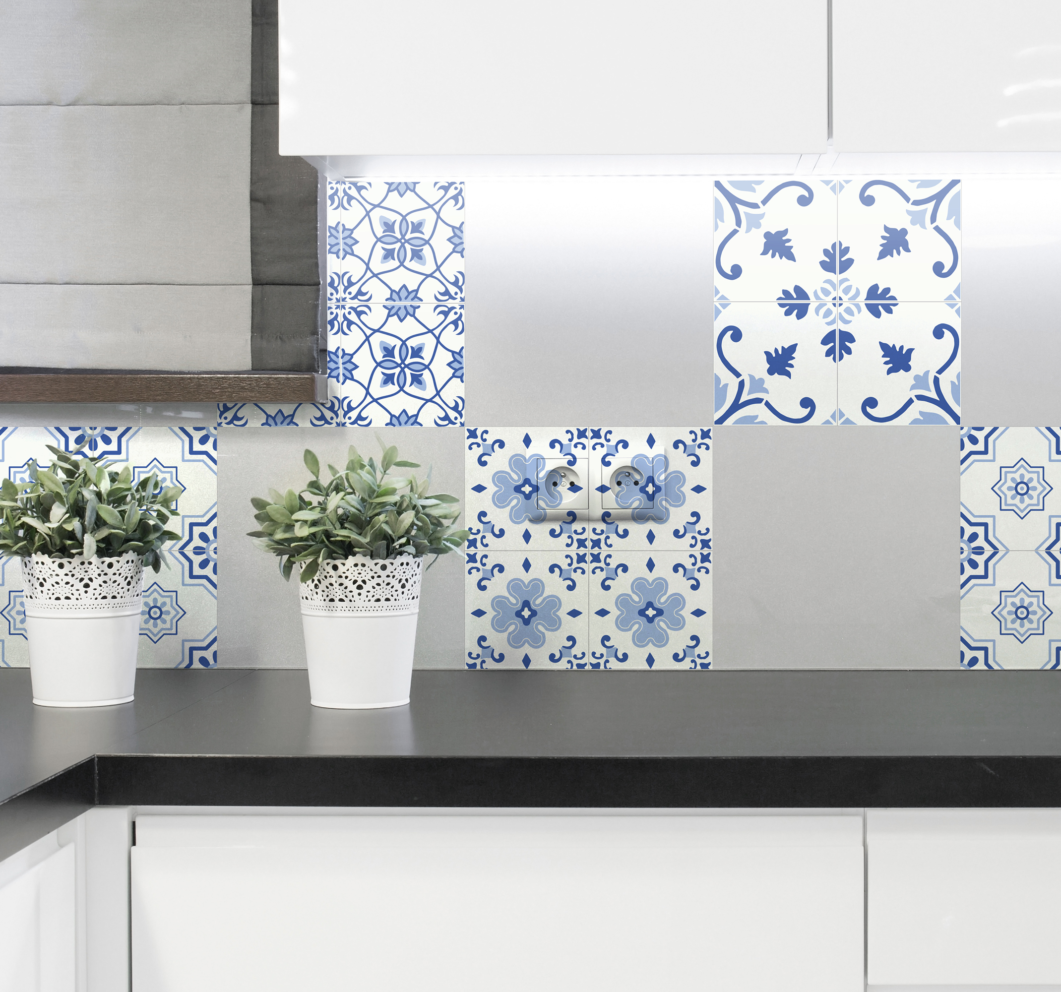 Tegelstickers keuken delfts blauw