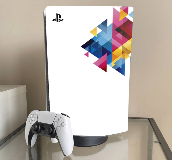 PS5 sticker Verschillende kleuren met witte achtergrond