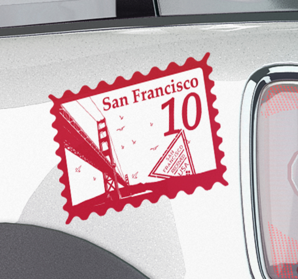 Autostickers San francisco-kaart