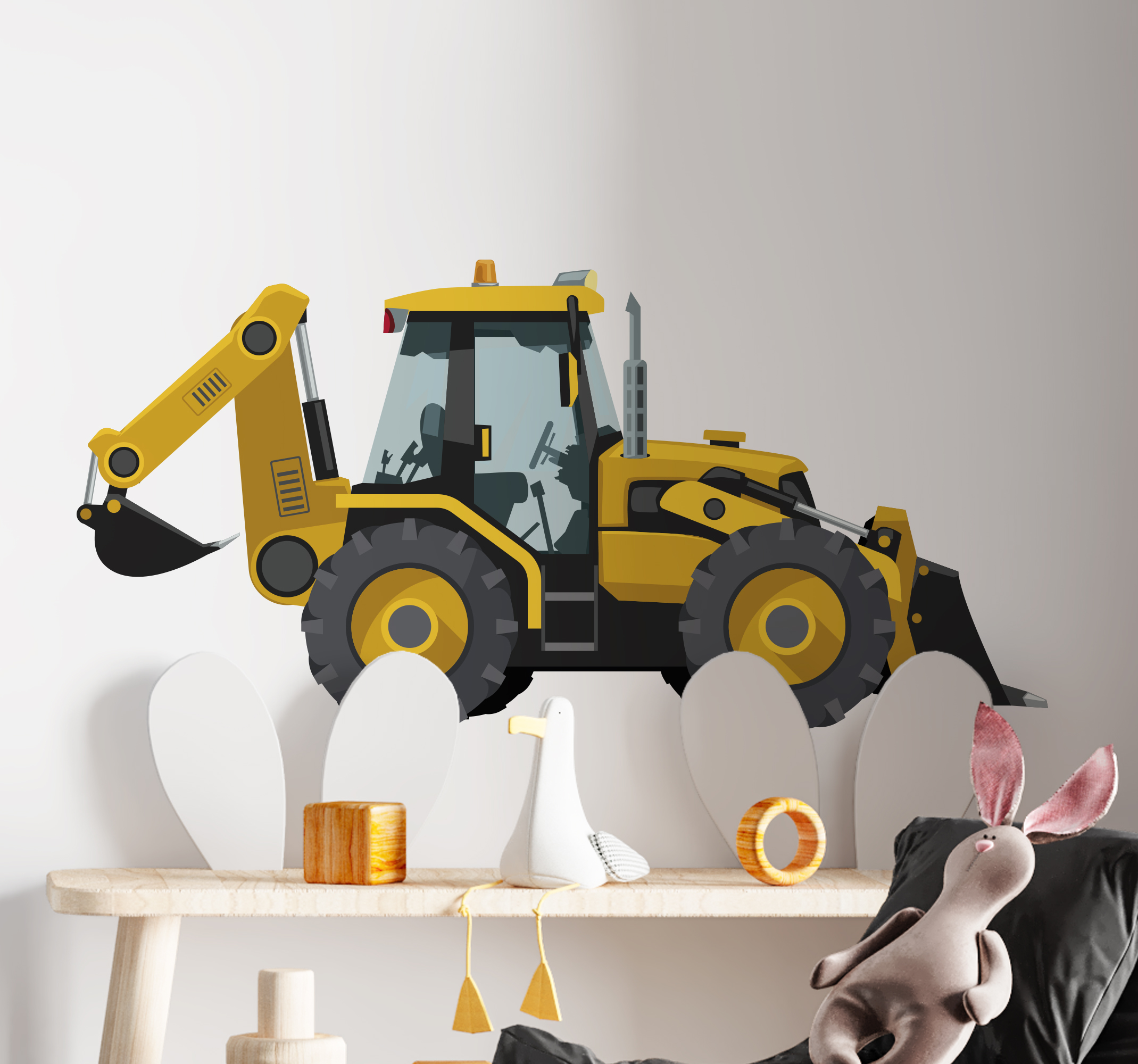 muursticker kinderkamer Realistische tractor