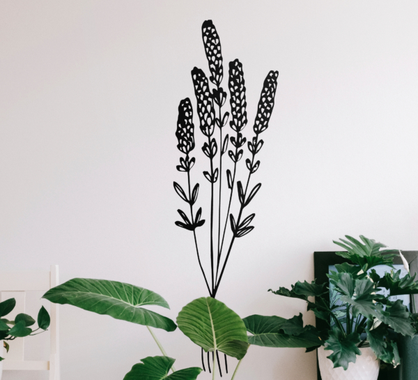 Deur sticker Illustratie gedroogde bloemen minimalistisch