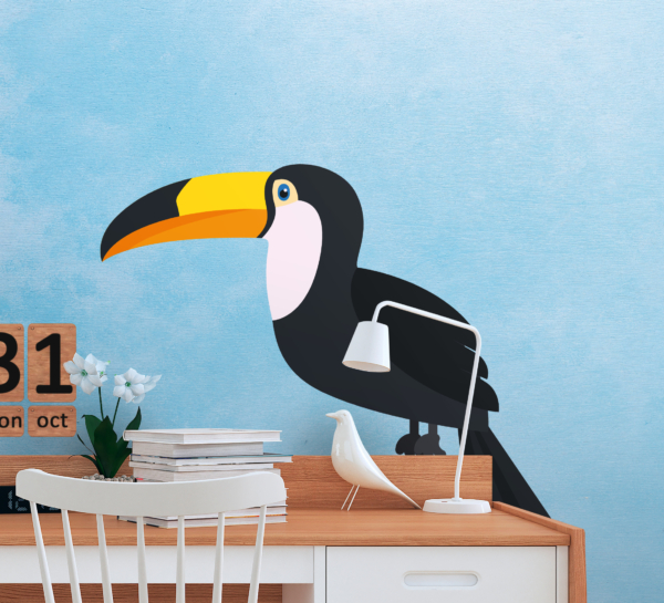 Muurstickers toekan cartoon