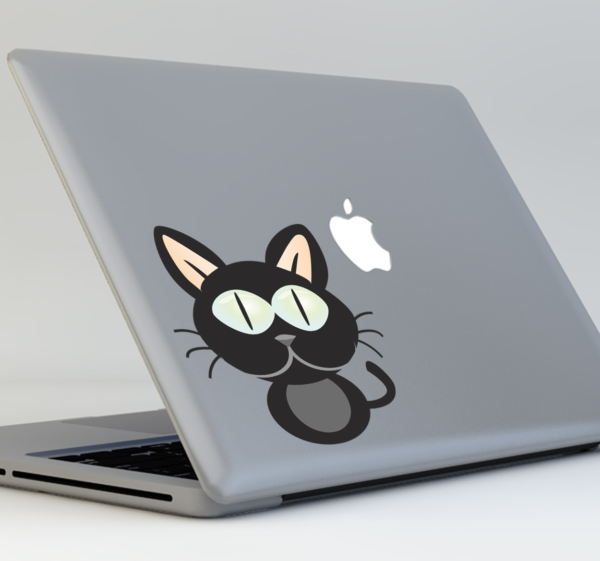 Sticker laptop kat