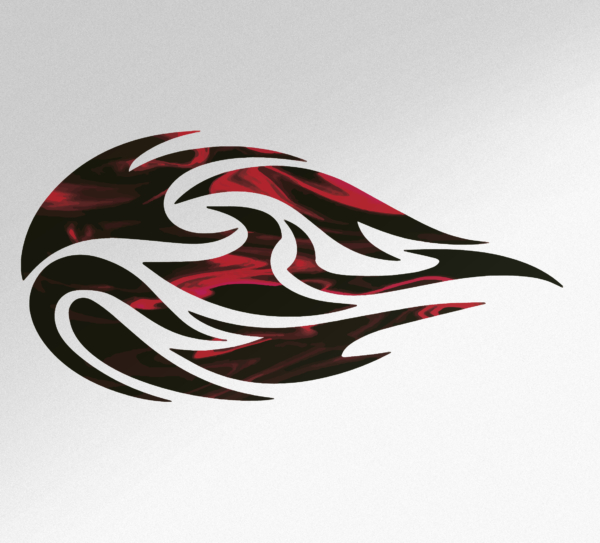 Decoratie sticker auto rode vlammen tribal