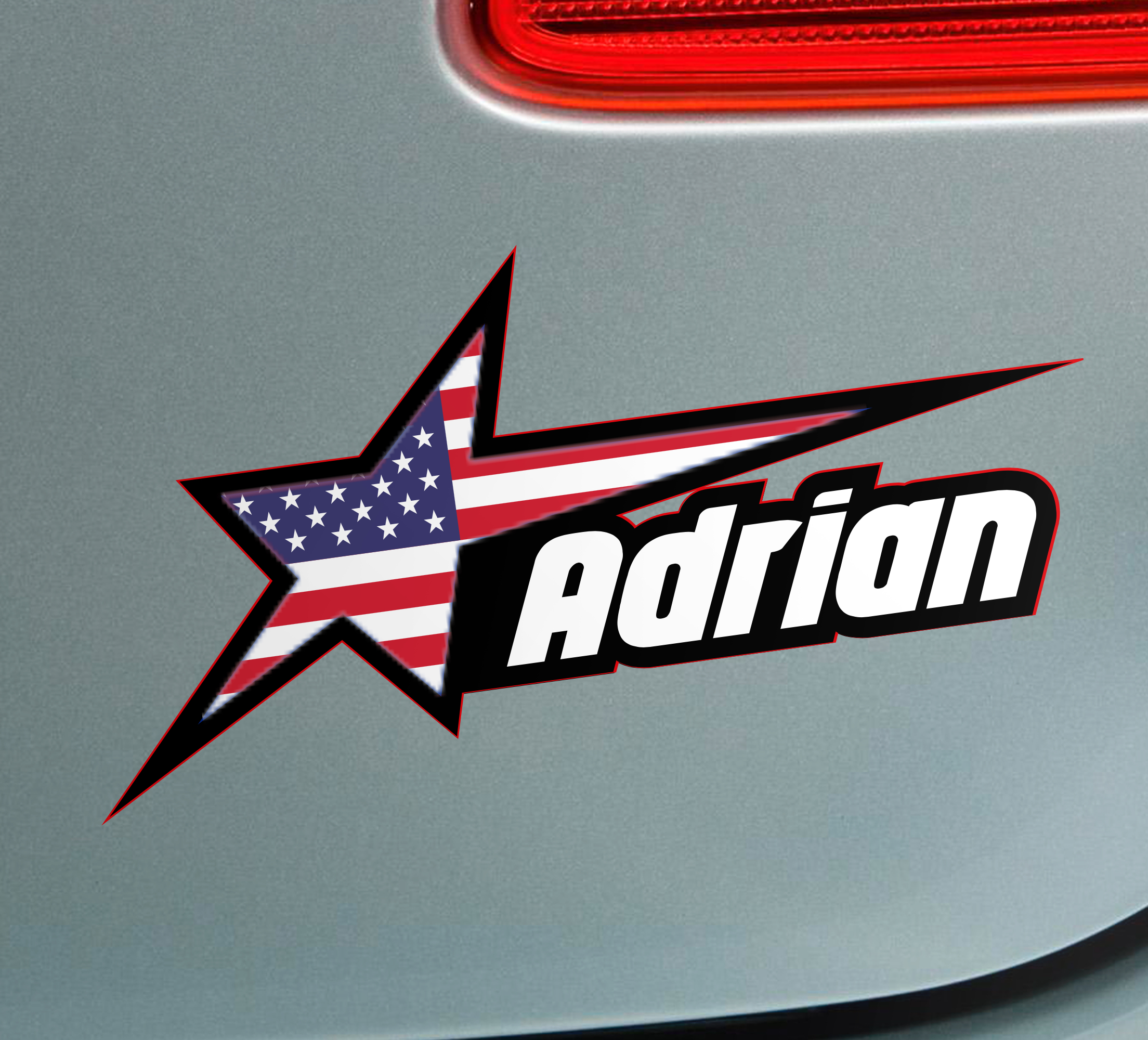 Ster verenigde staten sticker met naam