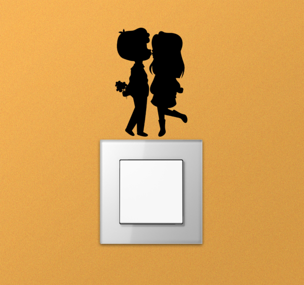 Muursticker stopcontact Eerste liefde