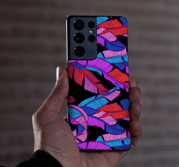 Spetterrend florapatroon mobiel sticker