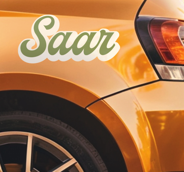 Autostickers Kalligrafie vintage retro belettering