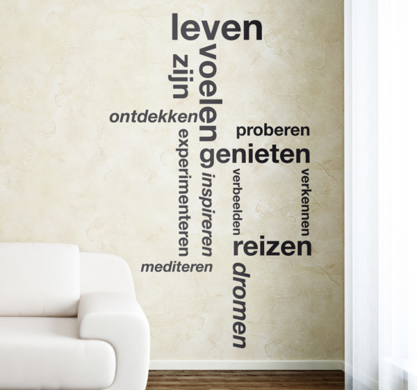 Sticker inspirerende tekst dromen