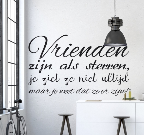 Muursticker woonkamer vriendschap tekst sticker