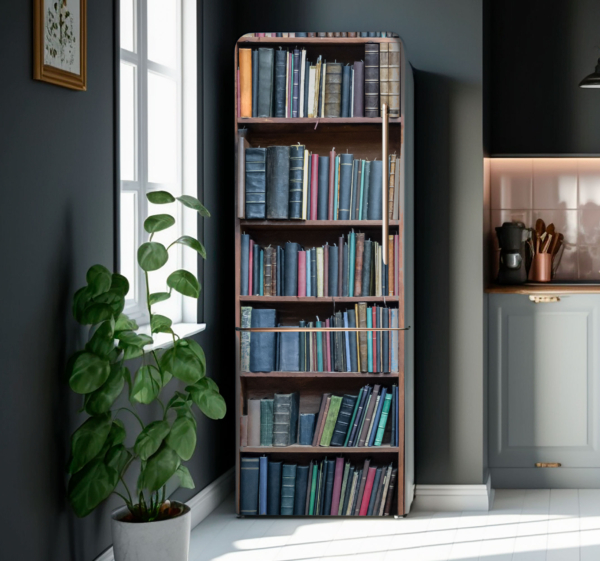 Bibliotheek rekken koelkast sticker